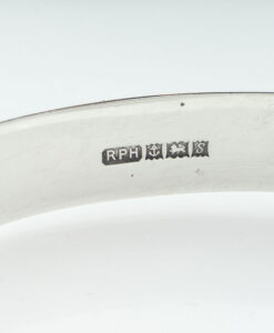 Vintage 1967 Engraved Solid Sterling Silver Bangle