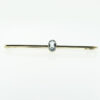 Antique 15ct Gold .50 carat Aquamarine Bar Brooch
