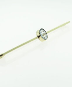 Antique 15ct Gold .50 carat Aquamarine Bar Brooch
