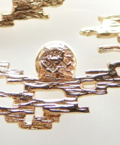 Brutalist 1970's 9ct Gold Pearl Brooch