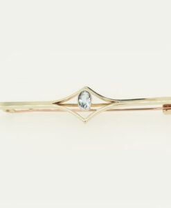 Vintage 15ct Gold 0.50 carat Aquamarine Brooch pre 1932