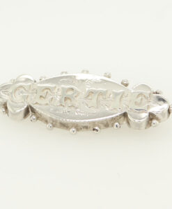 Victorian Silver GERTIE Name Brooch 1894