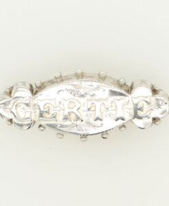 Victorian Silver GERTIE Name Brooch