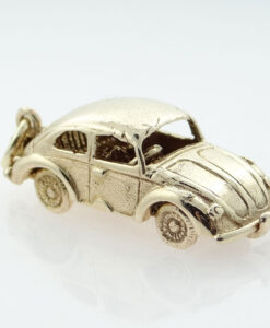 Vintage Gold Volkswagen Beetle Car Charm