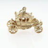 Vintage 9ct Gold Coronation Coach Charm