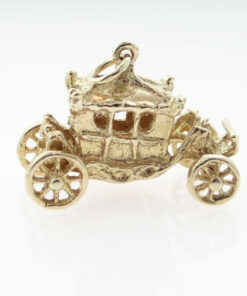 Vintage 9ct Gold Coronation Coach Charm