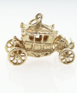 Vintage 9ct Gold Coronation Coach Charm