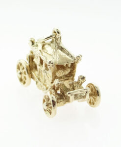 Vintage 9ct Gold Coronation Coach Charm