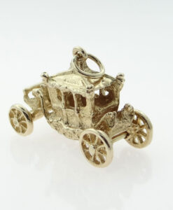 Vintage 9ct Gold Coronation Coach Charm