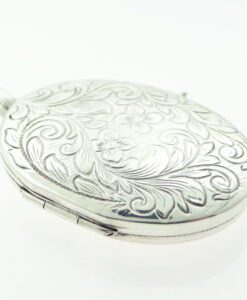 Vintage Sterling Silver Oval Locket