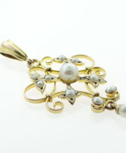 Antique 9ct Gold Pearl Pendant
