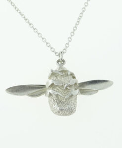 Silver Bumblebee Necklace by Alex Monroe