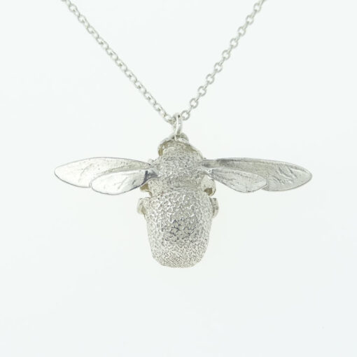 Silver Bumblebee Necklace by Alex Monroe