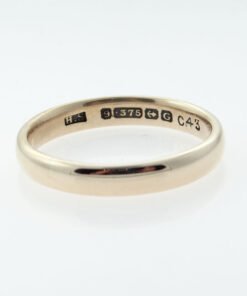 Rose Gold Wedding Band Ring H/M Birmingham 1931