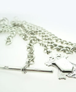 Antique Sterling Silver Graduated Albert Chain