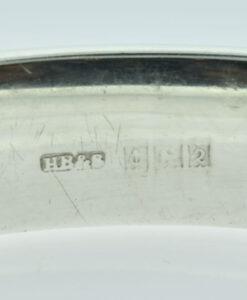 Vintage Flower Engraved Sterling Silver Bangle