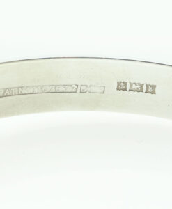 Vintage Solid Sterling Silver Half Engraved Bangle