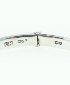 Chester 1960 Half Engraved Sterling Silver Bangle