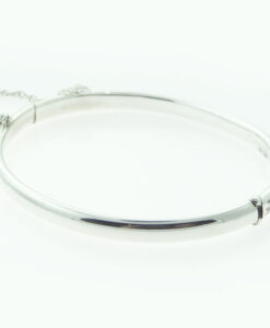 Chester 1960 Half Engraved Sterling Silver Bangle