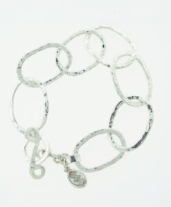 Silvarious Handcrafted Sterling Silver Loop Bracelet