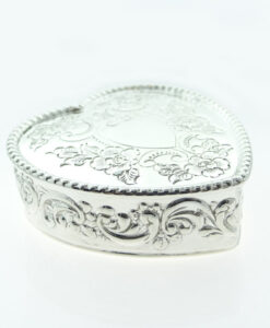 Vintage Sterling Silver Heart Box