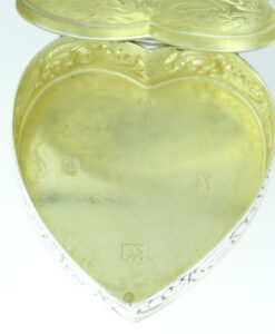 Vintage Sterling Silver Heart Box