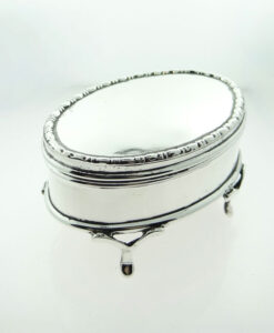Antique Solid Sterling Silver Trinket Box