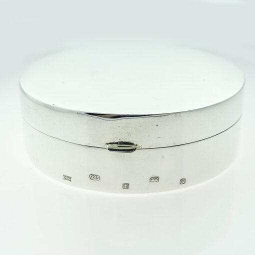 Round Solid Sterling Silver Pill Box