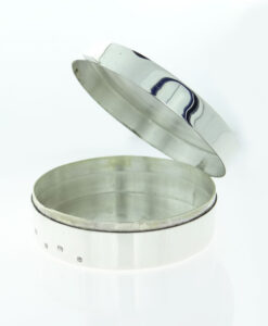 Vintage Round Solid Sterling Silver Pill Box
