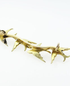 Vintage 15ct Gold Pearl Swallow Brooch