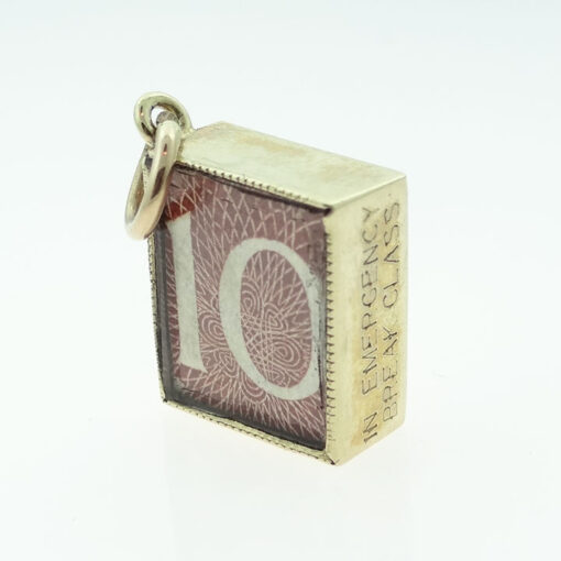 9ct Gold Ten Shilling Note Charm - London 1963