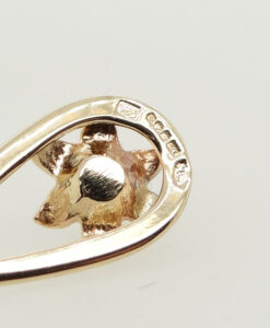 9ct Gold Daffodil Teardrop Pendant CYMRU
