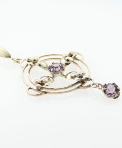 Antique c1900 Amethyst 9ct Gold Pendant