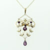 Antique Amethyst 9ct Rose Gold Pendant