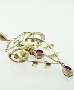 Antique Amethyst 9ct Rose Gold Pendant