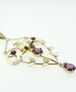 Antique Amethyst 9ct Rose Gold Pendant