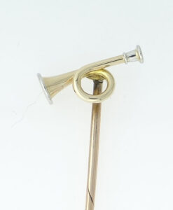Vintage 15ct Gold Hunting Horn Stick Pin pre 1932