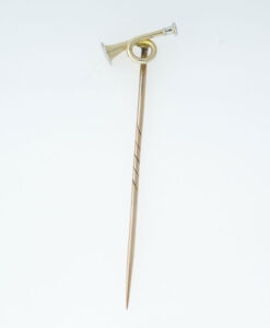 Vintage 15ct Gold Hunting Horn Stick Pin pre 1932