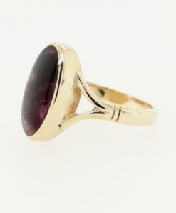 9ct Gold Oval Blue John Stone Ring