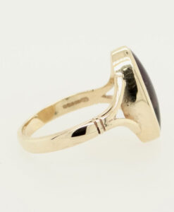 9ct Gold Oval Blue John Stone Ring
