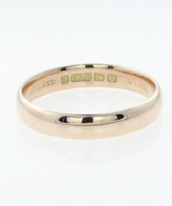 9ct Rose Gold Wedding Ring H/M Birmingham 1926