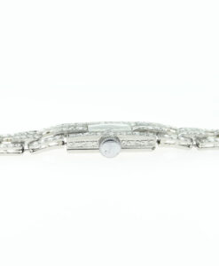 French Art Deco Platinum Diamond Cocktail Watch