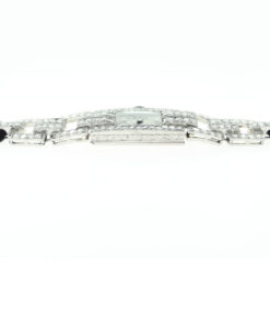 French Art Deco Platinum Diamond Cocktail Watch