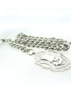 Antique Sterling Silver Graduated Albert Chain