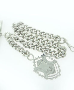 Antique Sterling Silver Graduated Albert Chain