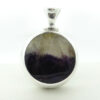 Silver Malachite & Blue John Double Sided Pendant