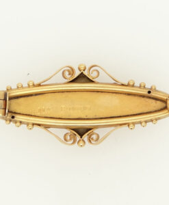 Antique 9ct gold opal and garnet brooch