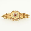 9ct gold opal and garnet brooch