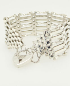 Vintage Sterling Silver Seven Bar Gate Bracelet
