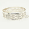 Silver Flower Bangle